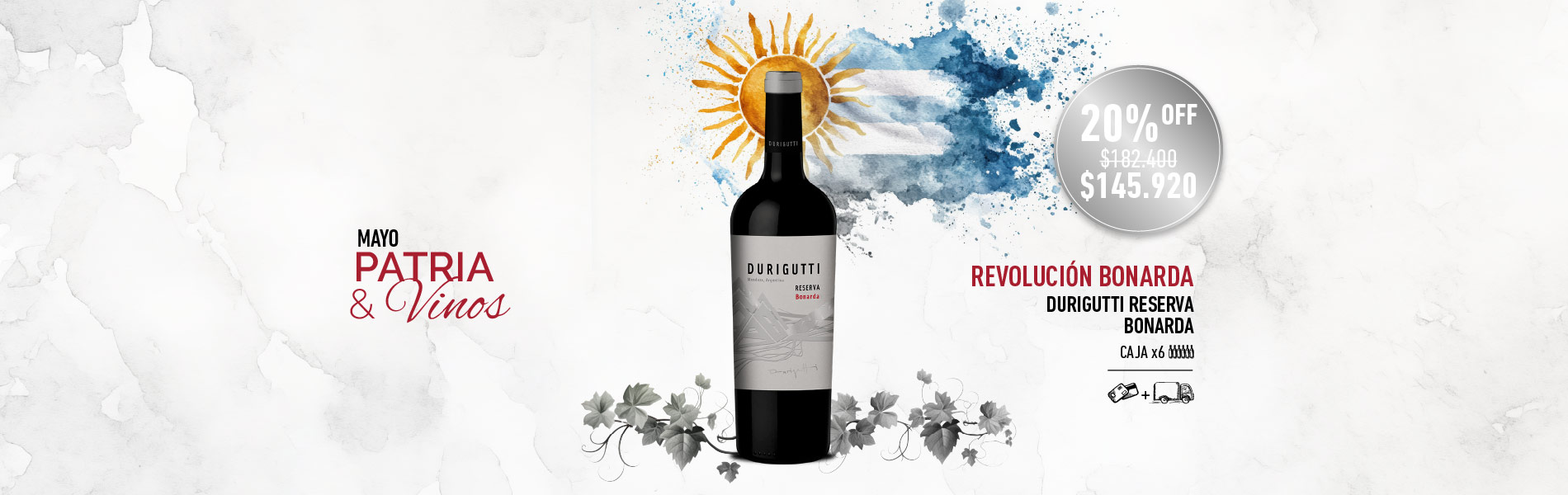 promo mayo mes patrio durigutti reserva bonarda caja x6
