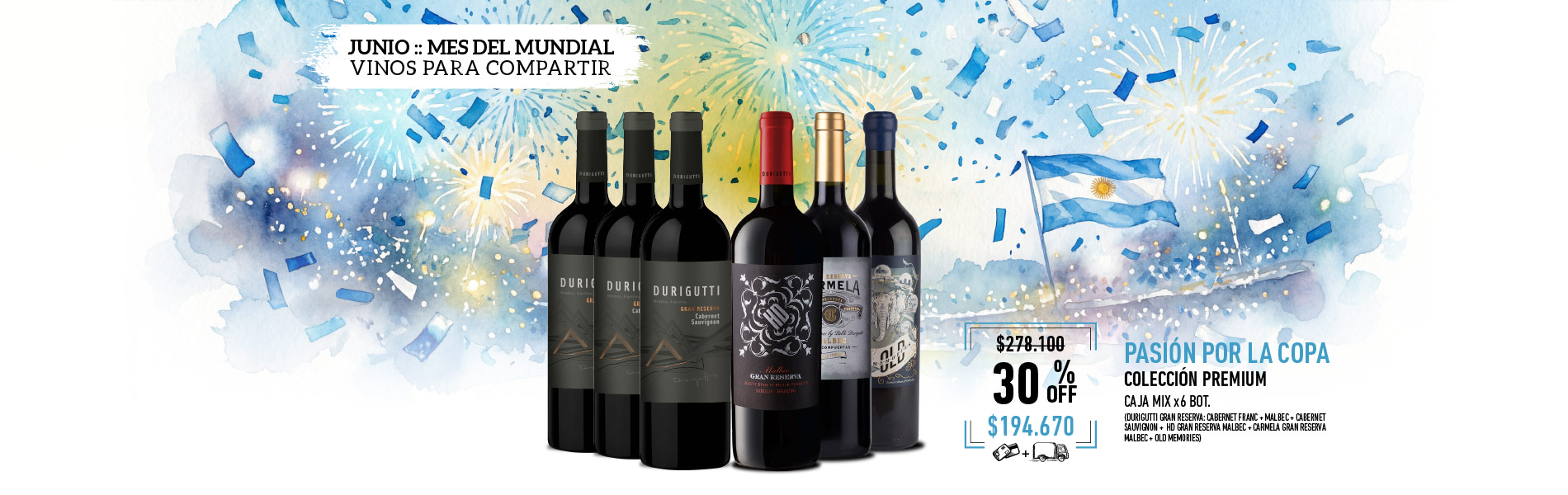 promo junio mes del mundial coleccion premium caja mix x6