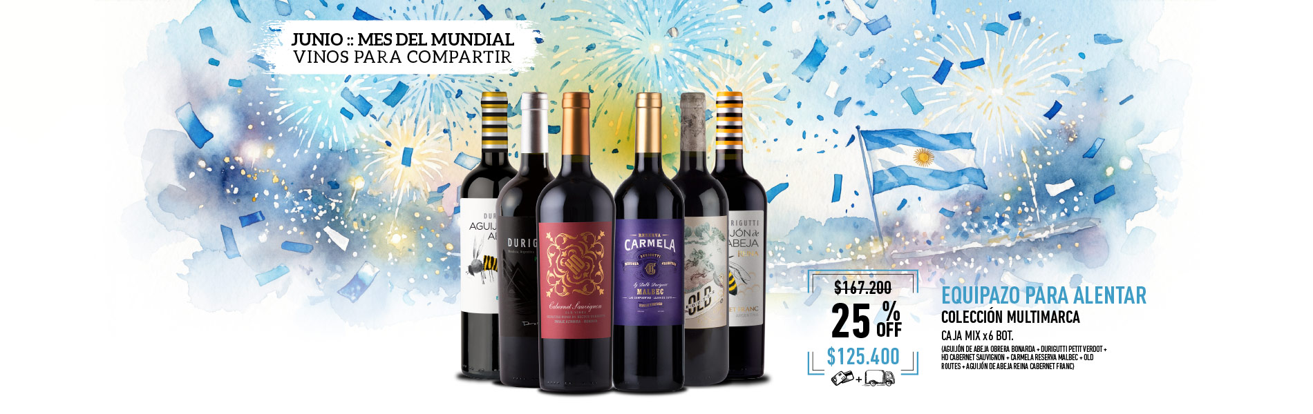 promo junio mes del mundial coleccion multimarca I caja mix x6