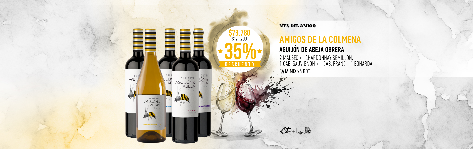 promo durigutti mes del amigo aguijon de abeja obrera caja mix x6