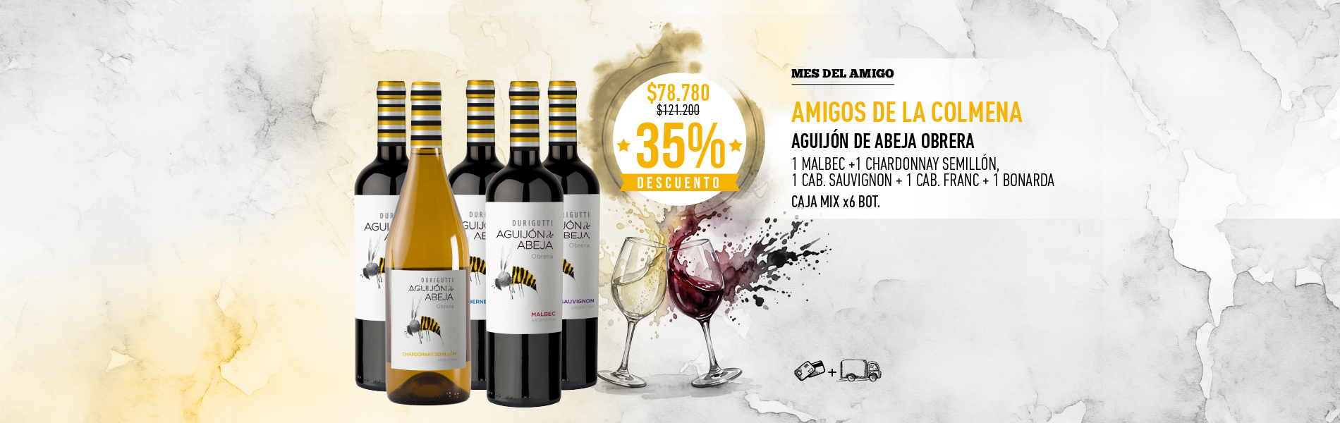 promo durigutti mes del amigo aguijon de abeja obrera caja mix x6