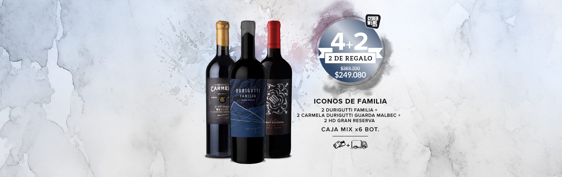 promo 4+2 iconos de familia caja mix x6