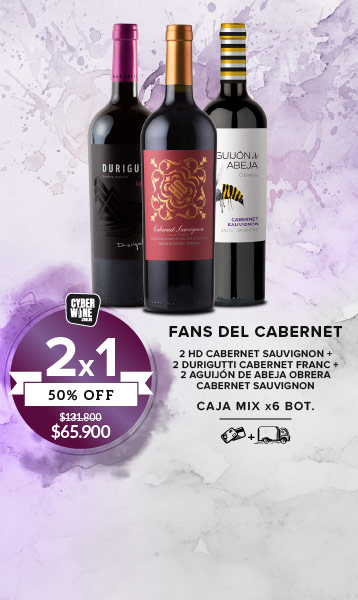 promo 50%off fans del cabernet caja mix x6