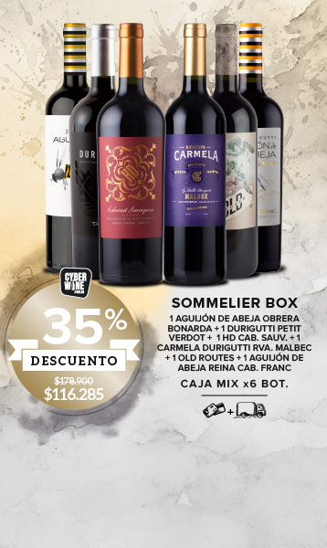 promo 35% off sommelier box caja mix x6