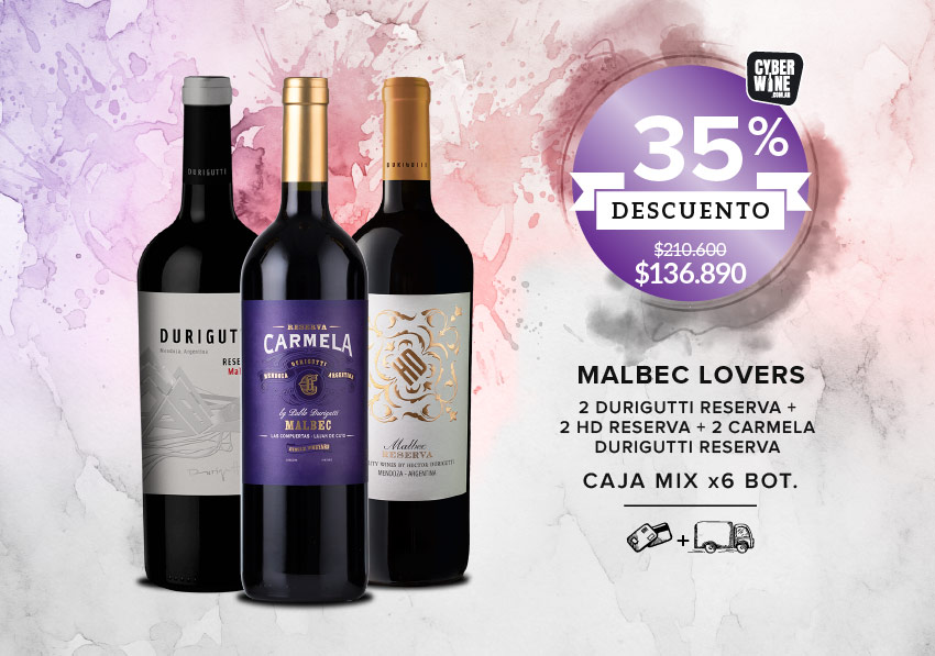 promo 35% off malbec lovers caja mix x6