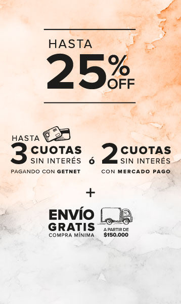 hasta 25%off